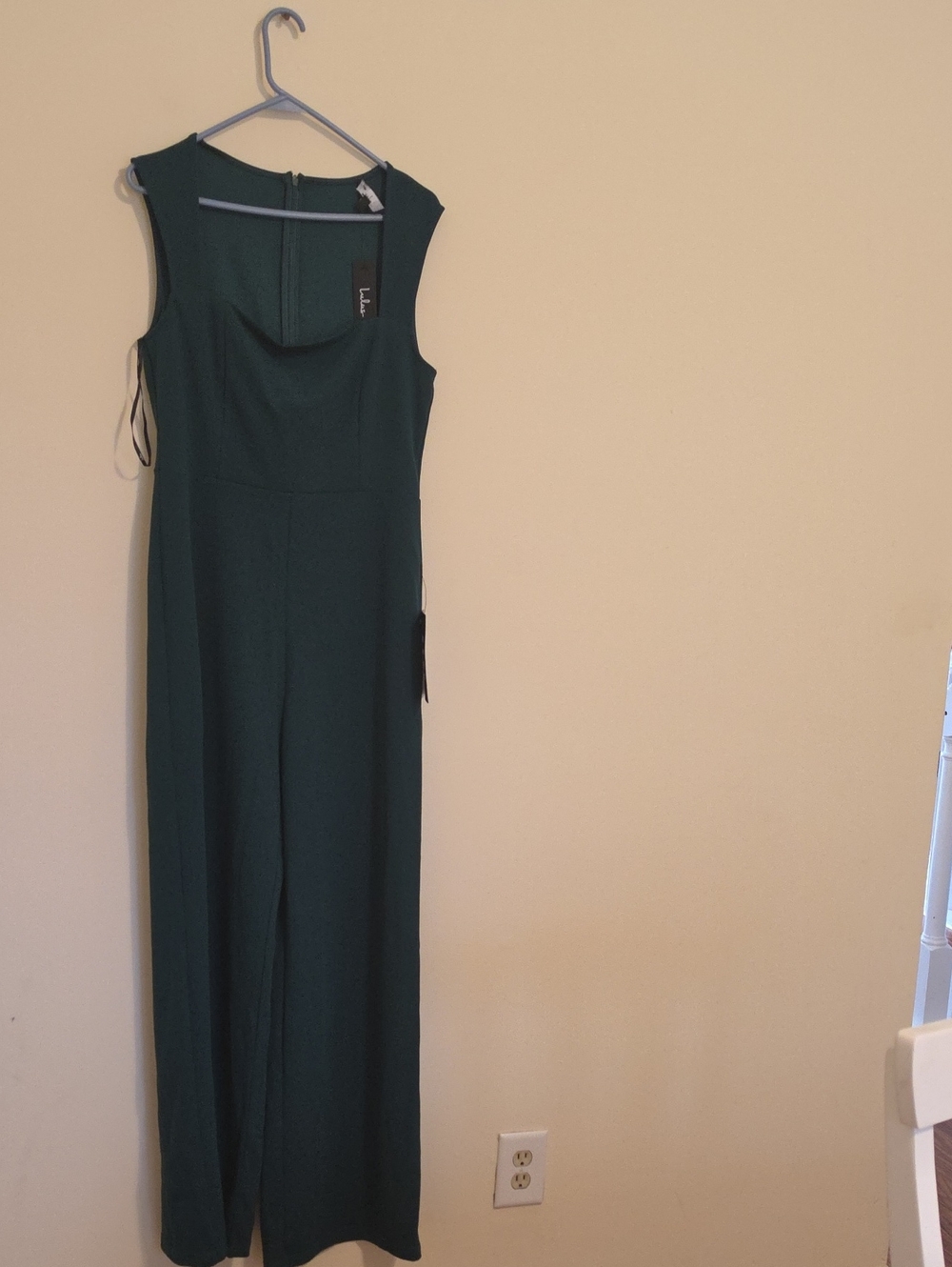 Lulu's Forest Green Sleeveless Wide-Leg Jumpsuit